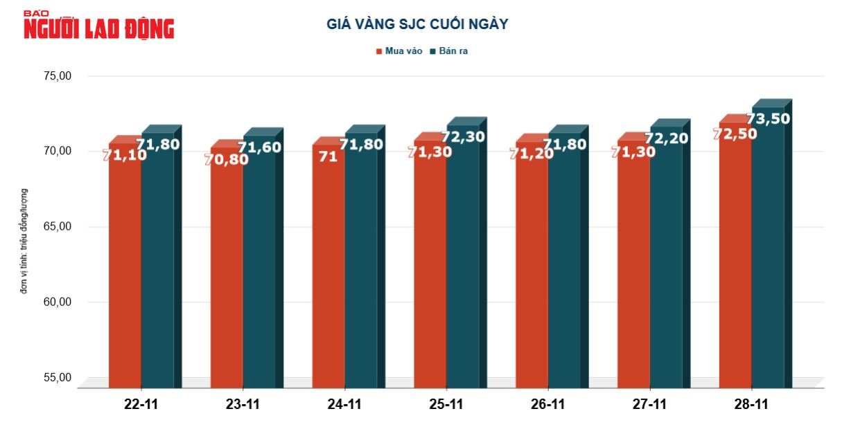 Giá vàng hôm nay 28-11: Tăng dựng đứng - Ảnh 3.