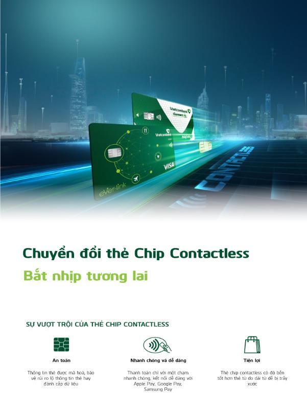Thẻ Vietcombank Chip Contactless - Đổi mới thanh toán- Ảnh 1.