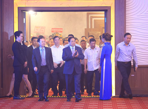 Thủ tướng Phạm Minh Chính tham dự hội nghị “Công bố quy hoạch và xúc tiến đầu tư TP Cần Thơ” Ảnh: CA LINH