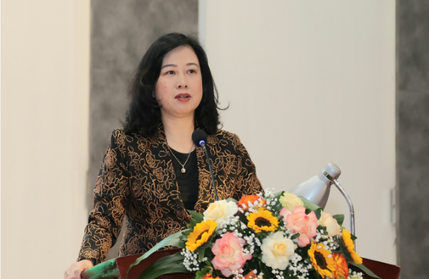 Bộ trưởng Bộ Y tế Đào Hồng Lan phát biểu tại Hội nghị.