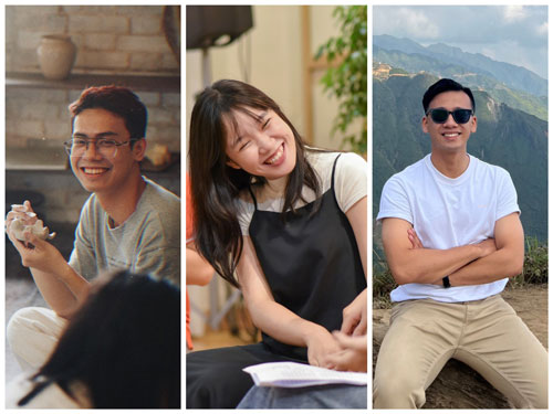 Minh Tâm, Huyền Trang, Thành Trung đặt mục tiêu hoàn thành trọn vẹn các mục tiêu, tích lũy vốn sống và cảm xúc đủ đầy hơn trong năm mới Ảnh: CHIN XU
