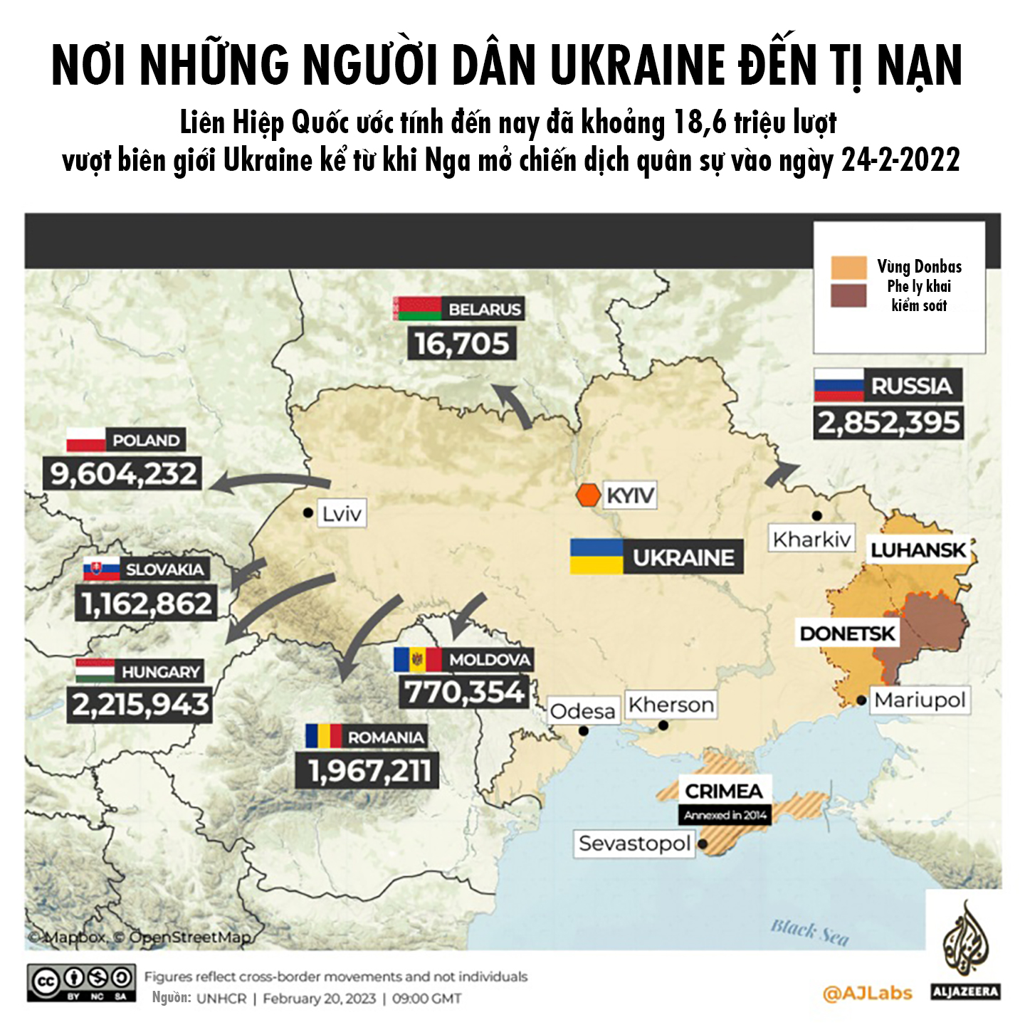 Bảng đồ chi tiết Bản đồ xung đột Nga và Ukraine Hiển thị ranh giới chính xác