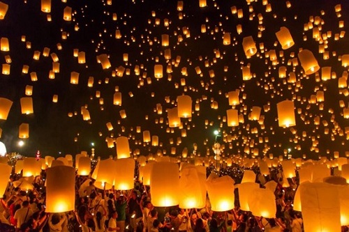 Đài Loan (Trung Quốc) rực sáng trong lễ hội thả đèn trời Pingxi 2023 - Ảnh 1.