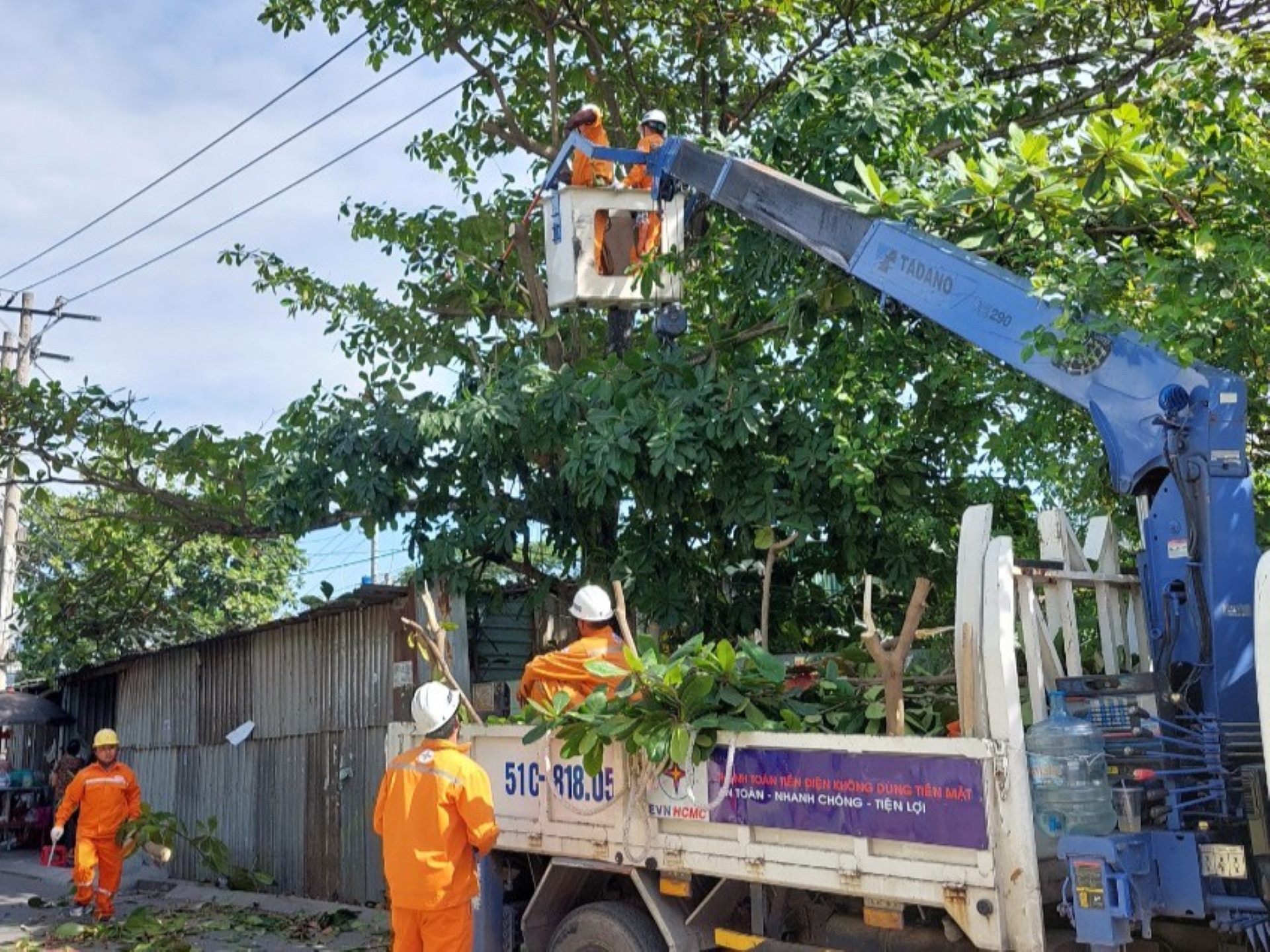 EVNHCMC cảnh báo mất an toàn điện do người dân đốt rác - Ảnh 2.