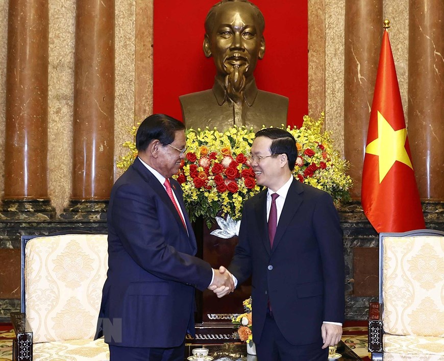 Chủ tịch nước Võ Văn Thưởng tiếp Phó Thủ tướng Campuchia - Ảnh 1.