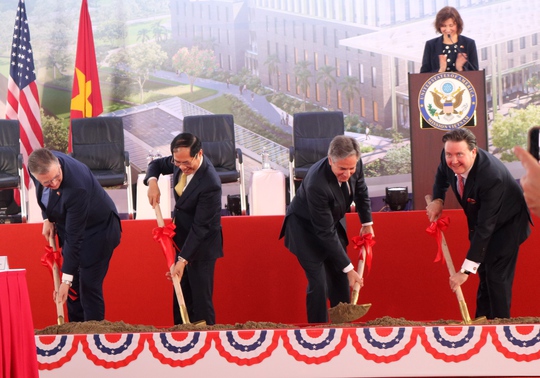 Ngoại trưởng Antony Blinken và Bộ trưởng Bùi Thanh Sơn khởi công trụ sở Đại sứ quán Mỹ - Ảnh 17.