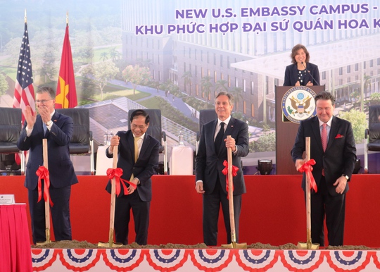 Ngoại trưởng Antony Blinken và Bộ trưởng Bùi Thanh Sơn khởi công trụ sở Đại sứ quán Mỹ - Ảnh 14.
