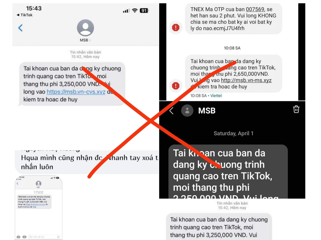 Mạo danh ngân hàng dọa người dùng đóng phí quảng cáo - Ảnh 1. Mạo danh ngân hàng dọa người dùng đóng phí quảng cáo - Ảnh 1.