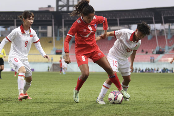 Tuyển nữ Việt Nam khởi đầu thuận lợi ở vòng loại Olympic 2024 - Ảnh 1.