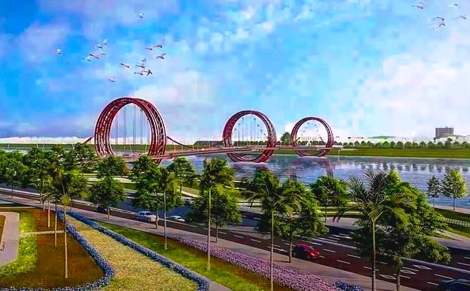 Ngắm thiết kế tuyệt đẹp cây cầu sắp xây trên sông Trà Khúc - Ảnh 1.