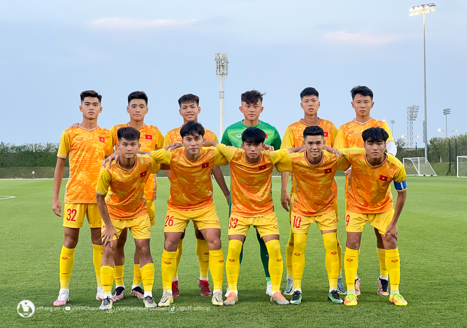 U17 Việt Nam thắng 2-0 U17 Qatar trong đợt tập huấn - Ảnh 2.