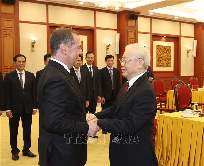 Tổng Bí thư Nguyễn Phú Trọng hội đàm với Chủ tịch Đảng Nước Nga Thống nhất D. Medvedev - Ảnh 11.