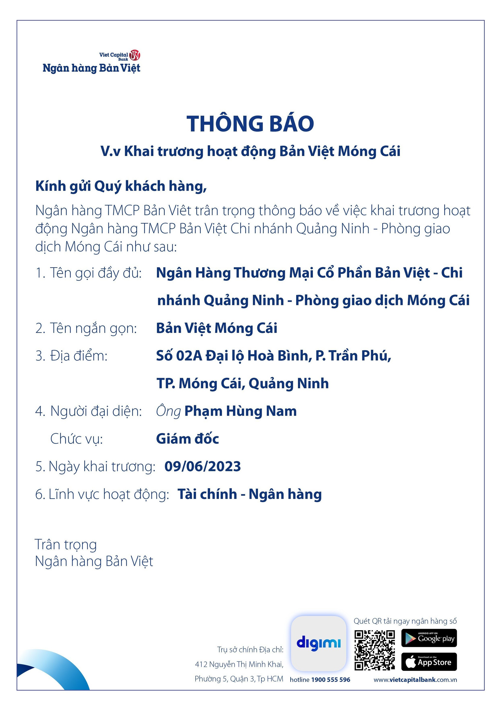 Khai trương hoạt động Bản Việt Móng Cái - Ảnh 1.