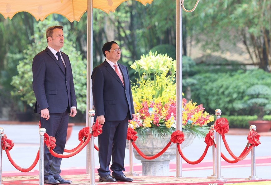Thủ tướng Phạm Minh Chính đón, hội đàm với Thủ tướng Luxembourg - Ảnh 7.