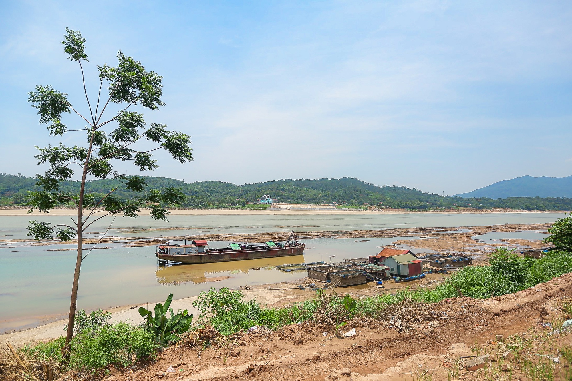 Sông Đà cạn trơ đáy, người dân khóc ròng nhìn cá dần chết khô - Ảnh 6.