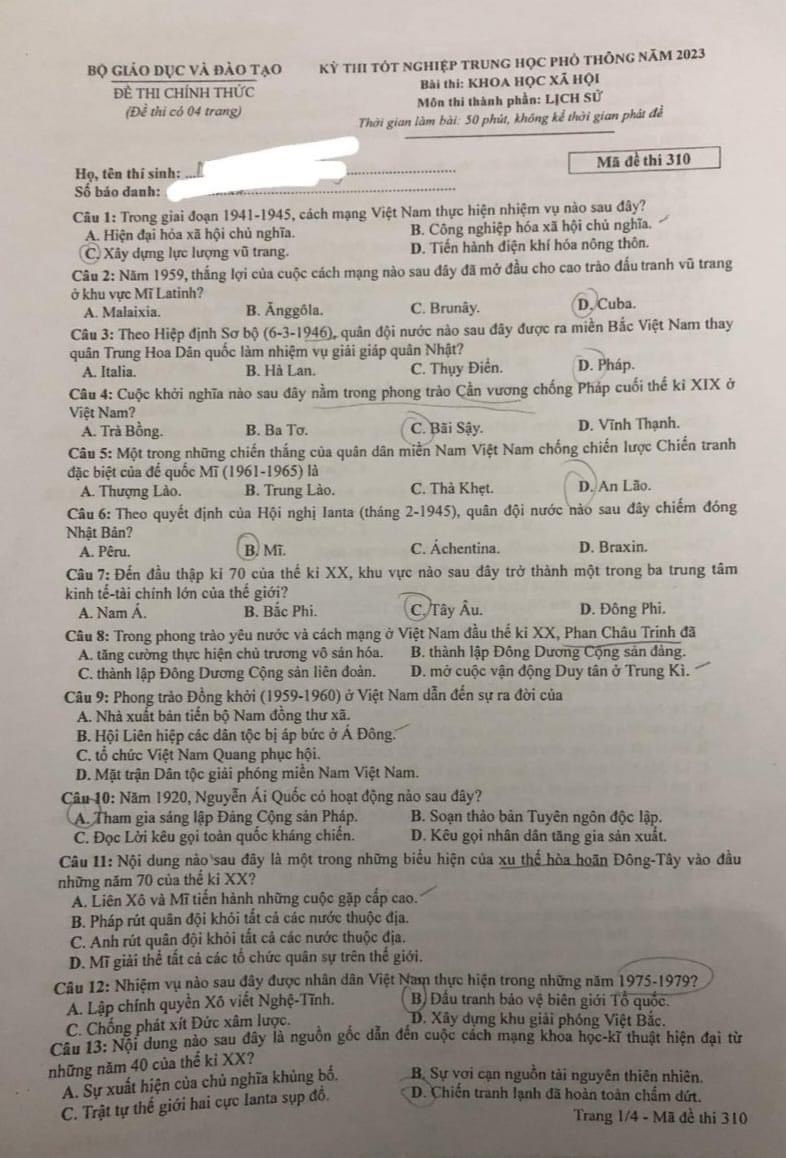 Chi tiết đề thi, giải đề thi môn lịch sử, địa lý, giáo dục công dân - Ảnh 5.