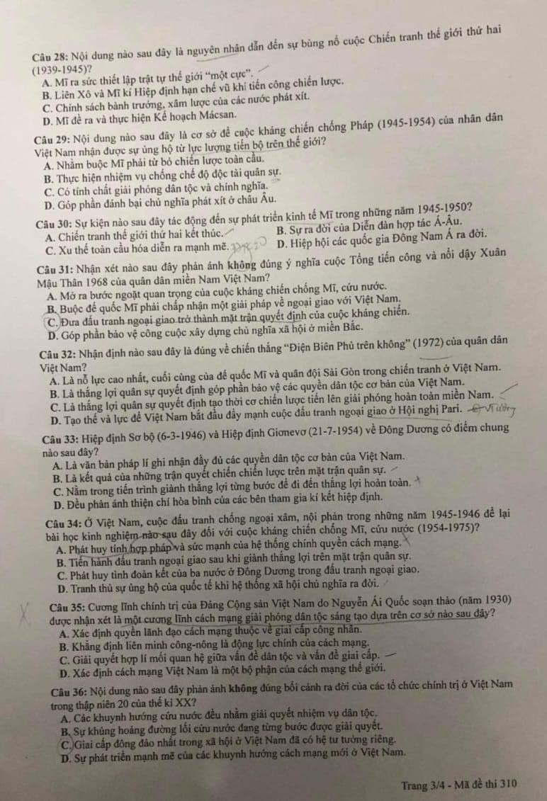 Chi tiết đề thi, giải đề thi môn lịch sử, địa lý, giáo dục công dân - Ảnh 7.