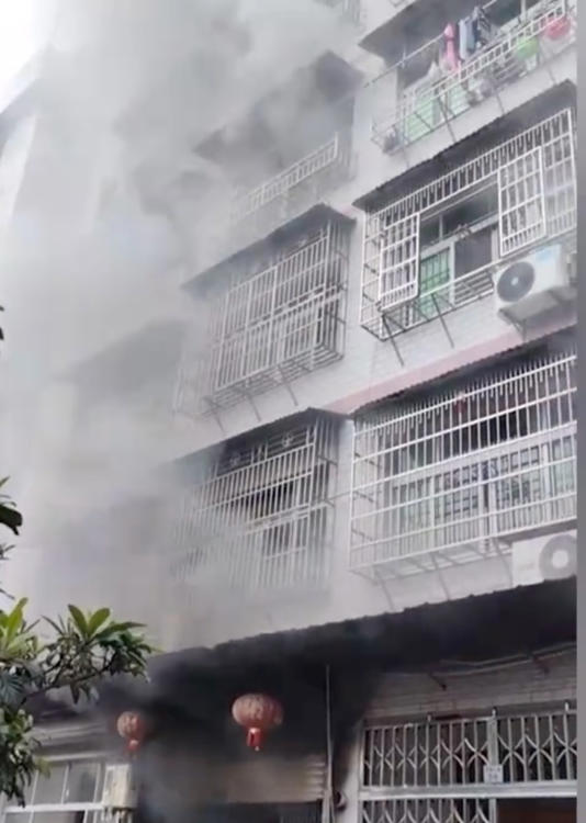 Nhà cháy dữ dội, người mẹ Trung Quốc tuyệt vọng thả con 40 ngày tuổi từ tầng 3 - Ảnh 1.
