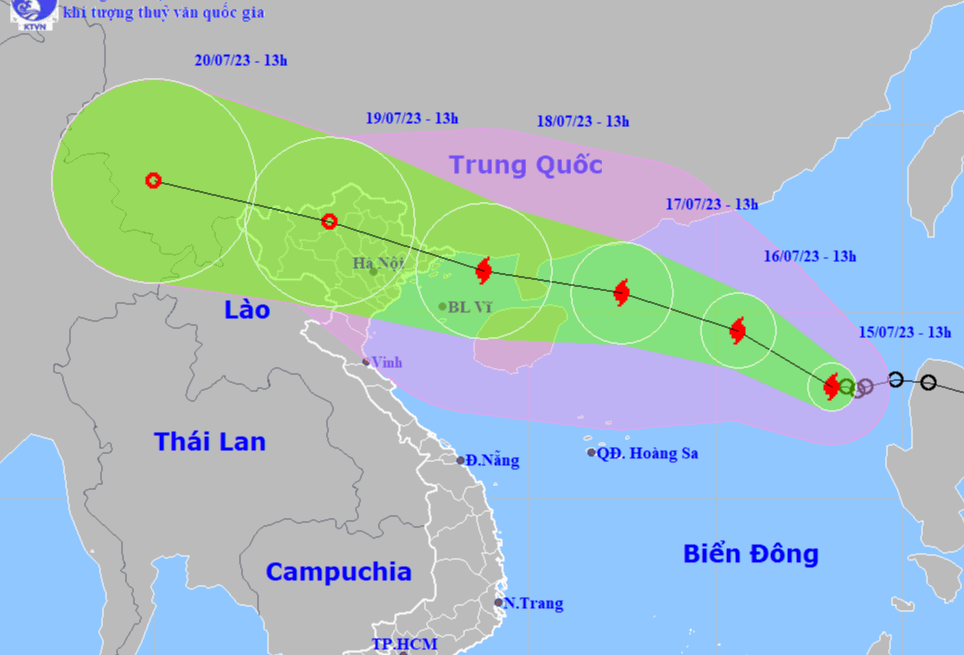 Bão số 1 giật cấp 15 hướng vào Vịnh Bắc Bộ - Ảnh 1.