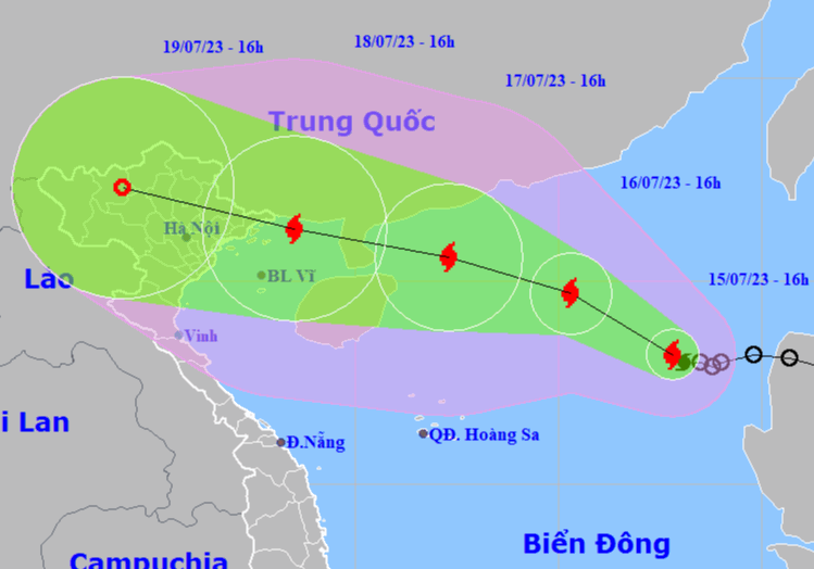 Bão số 1 đang di chuyển rất nhanh hướng vào Vịnh Bắc Bộ - Ảnh 1.