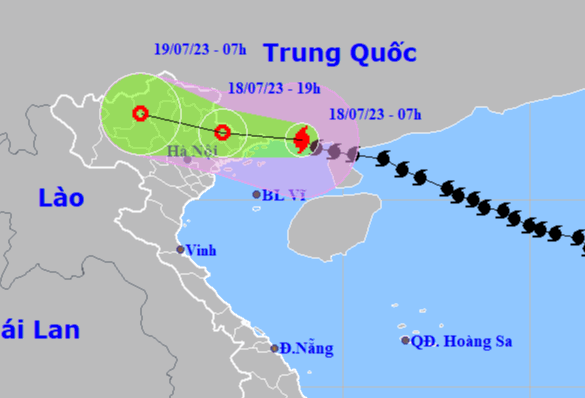 Bão số 1 sẽ vào đất liền biên giới Việt - Trung - Ảnh 1.
