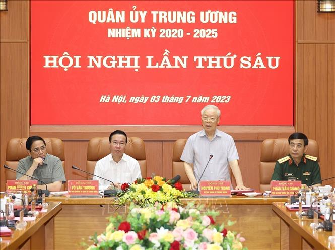 Tổng Bí thư Nguyễn Phú Trọng chủ trì Hội nghị Quân ủy Trung ương - Ảnh 4.