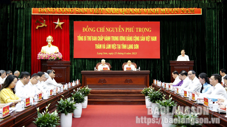 Tổng Bí thư Nguyễn Phú Trọng thăm và làm việc tại Lạng Sơn - Ảnh 7.