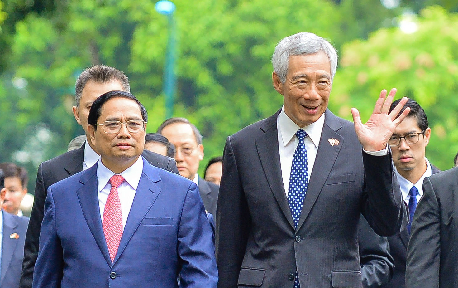 Thủ tướng Việt Nam - Singapore trò chuyện vui vẻ - Ảnh 11.