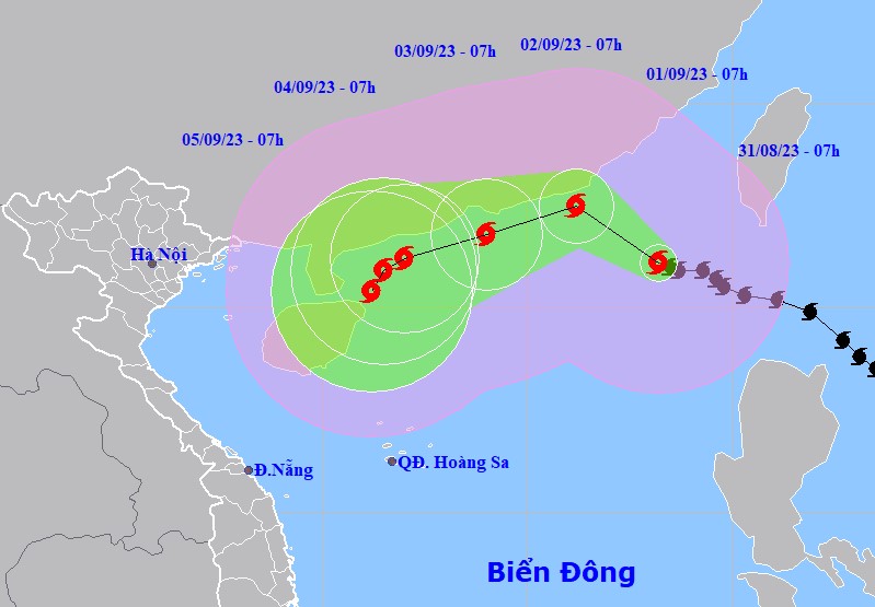 Bão số 3 giật trên cấp 17, liên tục đổi hướng di chuyển - Ảnh 1.