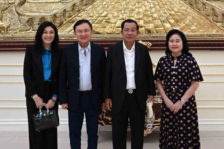 Loạt ảnh cựu Thủ tướng Thái Lan Thaksin Shinawatra tới Campuchia - Ảnh 3.