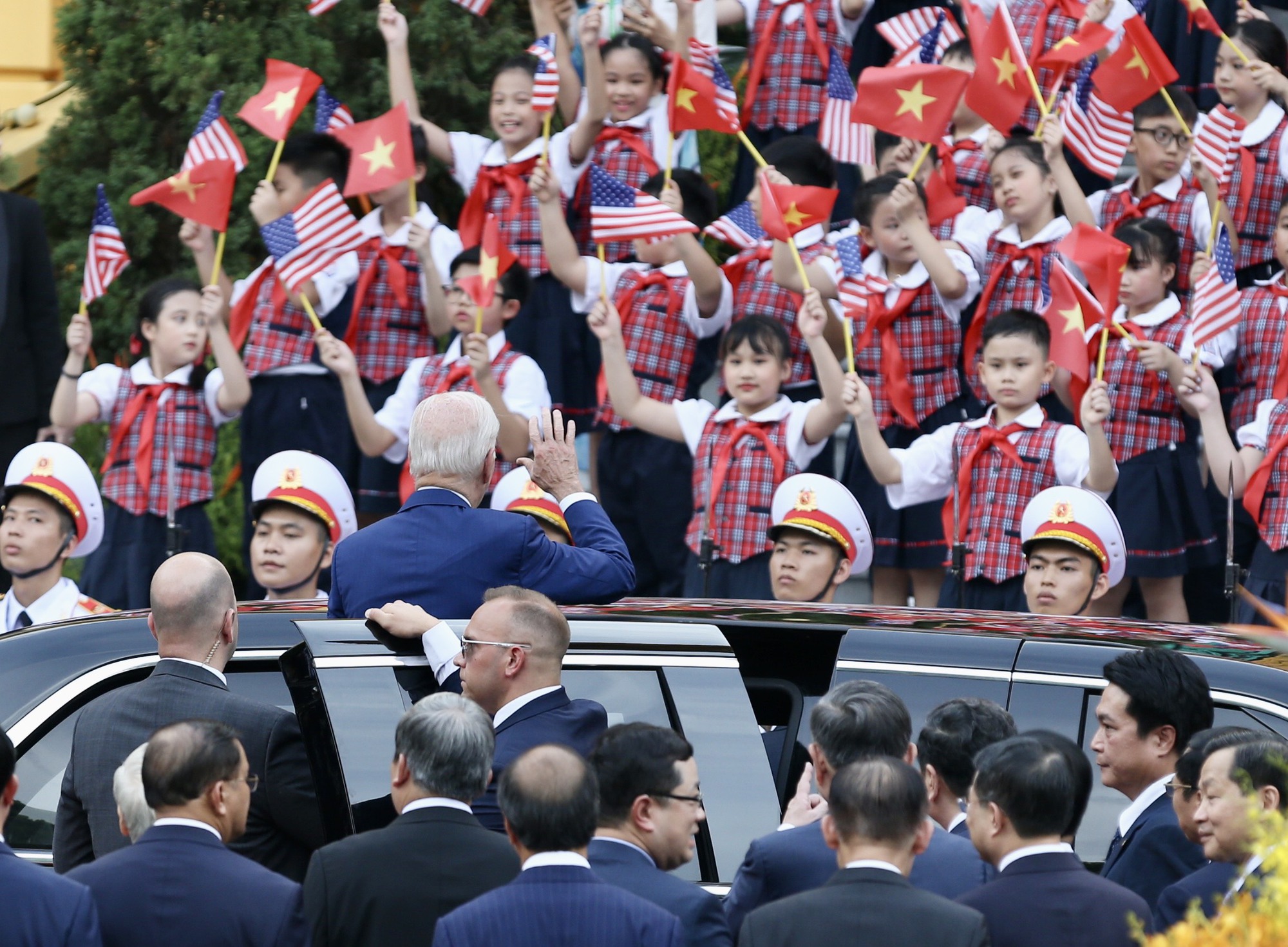 Tổng Bí thư Nguyễn Phú Trọng chủ trì lễ đón Tổng thống Mỹ Joe Biden - Ảnh 9.