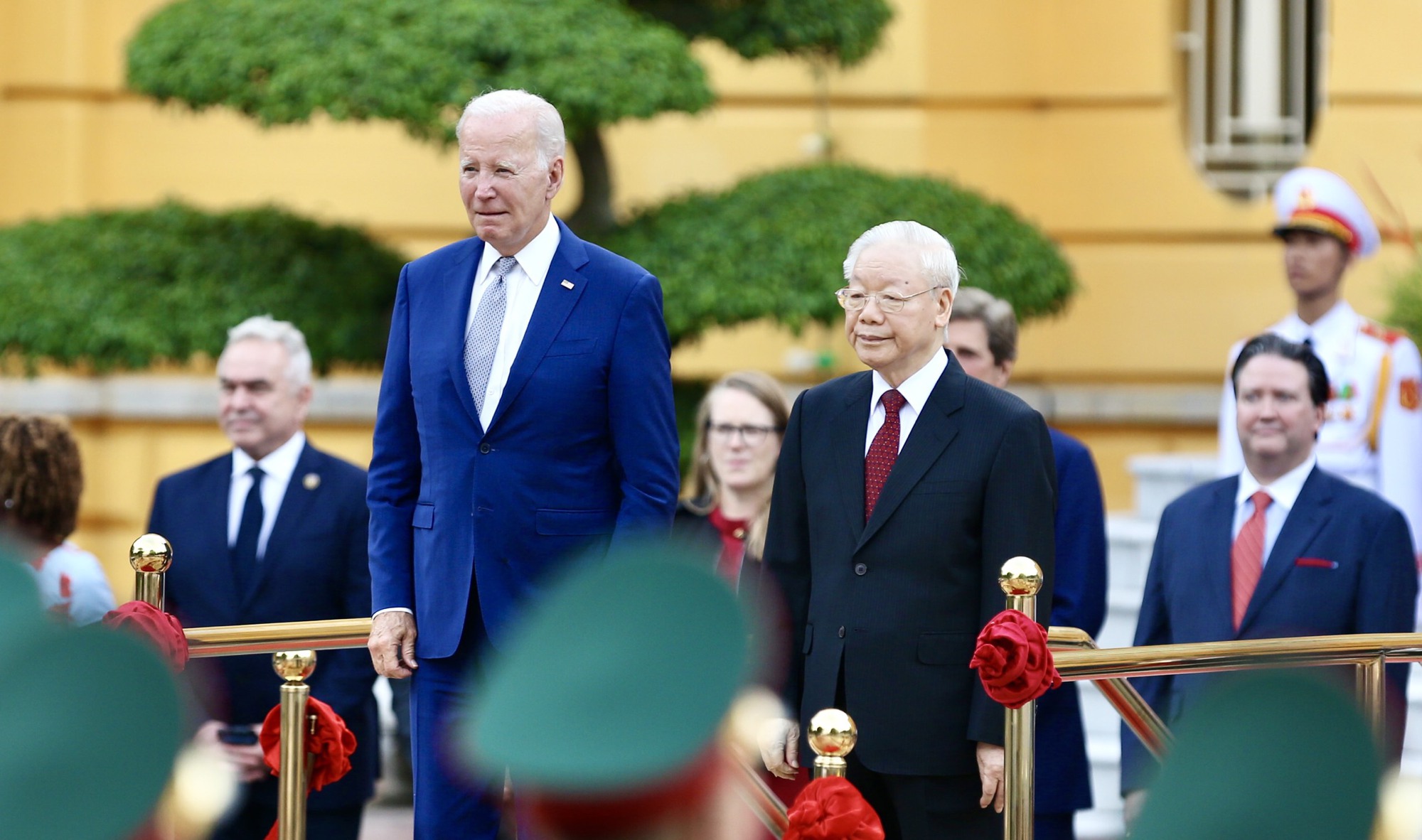 Tổng Bí thư Nguyễn Phú Trọng chủ trì lễ đón Tổng thống Mỹ Joe Biden - Ảnh 5.