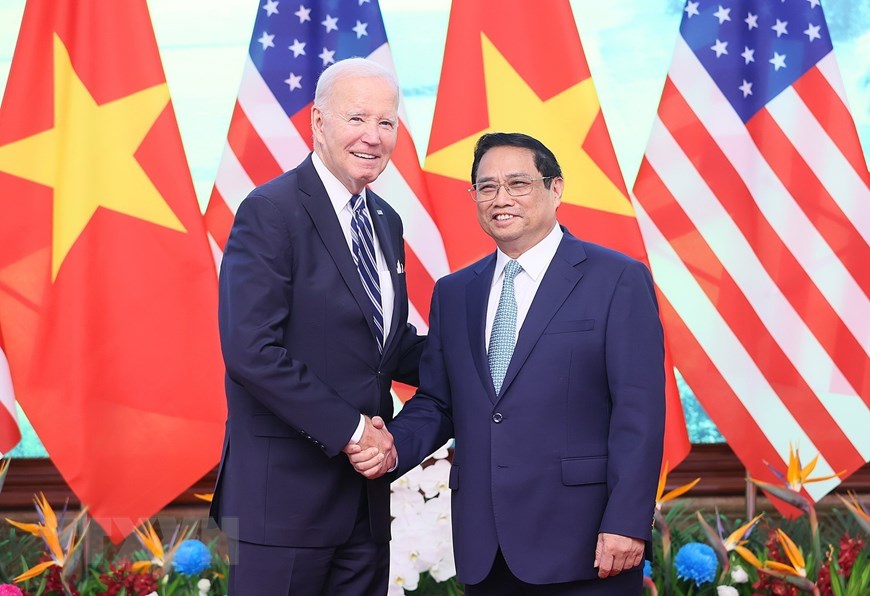 Thủ tướng Phạm Minh Chính hội kiến Tổng thống Mỹ Joe Biden - Ảnh 2.