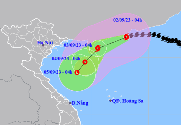 Thời tiết ngày 2-9: bão số 3 giật cấp 15, Nam Bộ có mưa to, Hà Nội nắng nóng - Ảnh 1.