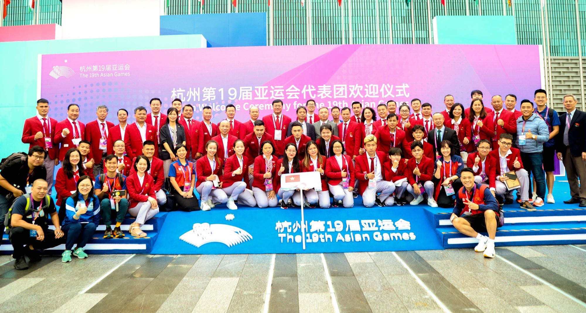 Quốc kỳ Việt Nam chính thức tung bay tại Asian Games 19 - Ảnh 6.