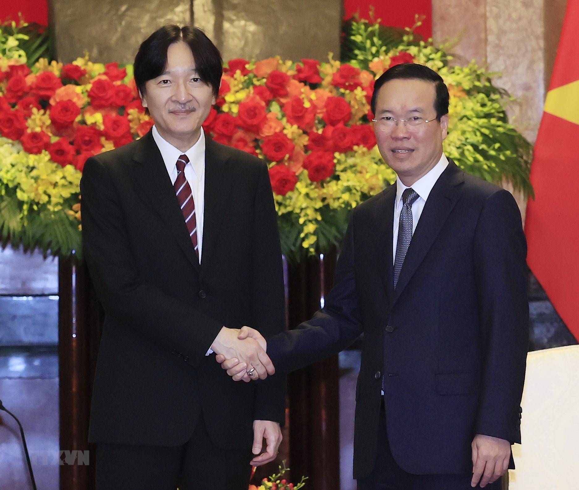 Chủ tịch nước và Phu nhân tiếp Hoàng Thái tử Nhật Bản và Công nương - Ảnh 1.