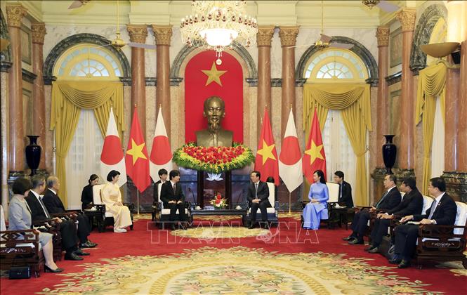 Chủ tịch nước và Phu nhân tiếp Hoàng Thái tử Nhật Bản và Công nương - Ảnh 7.