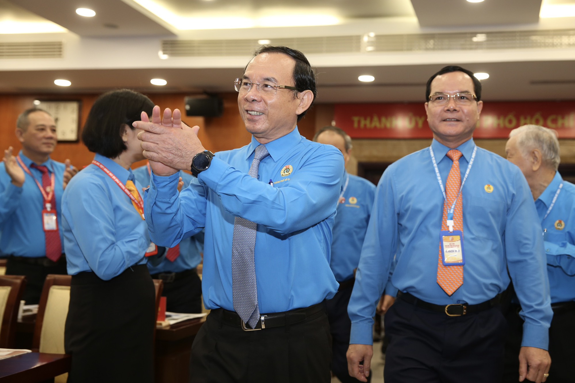 Lãnh đạo Thành ủy TP HCM và Tổng LĐLĐ Việt Nam đến dự phiên bế mạc Đại hội XII Công đoàn TP HCM - Ảnh 1.