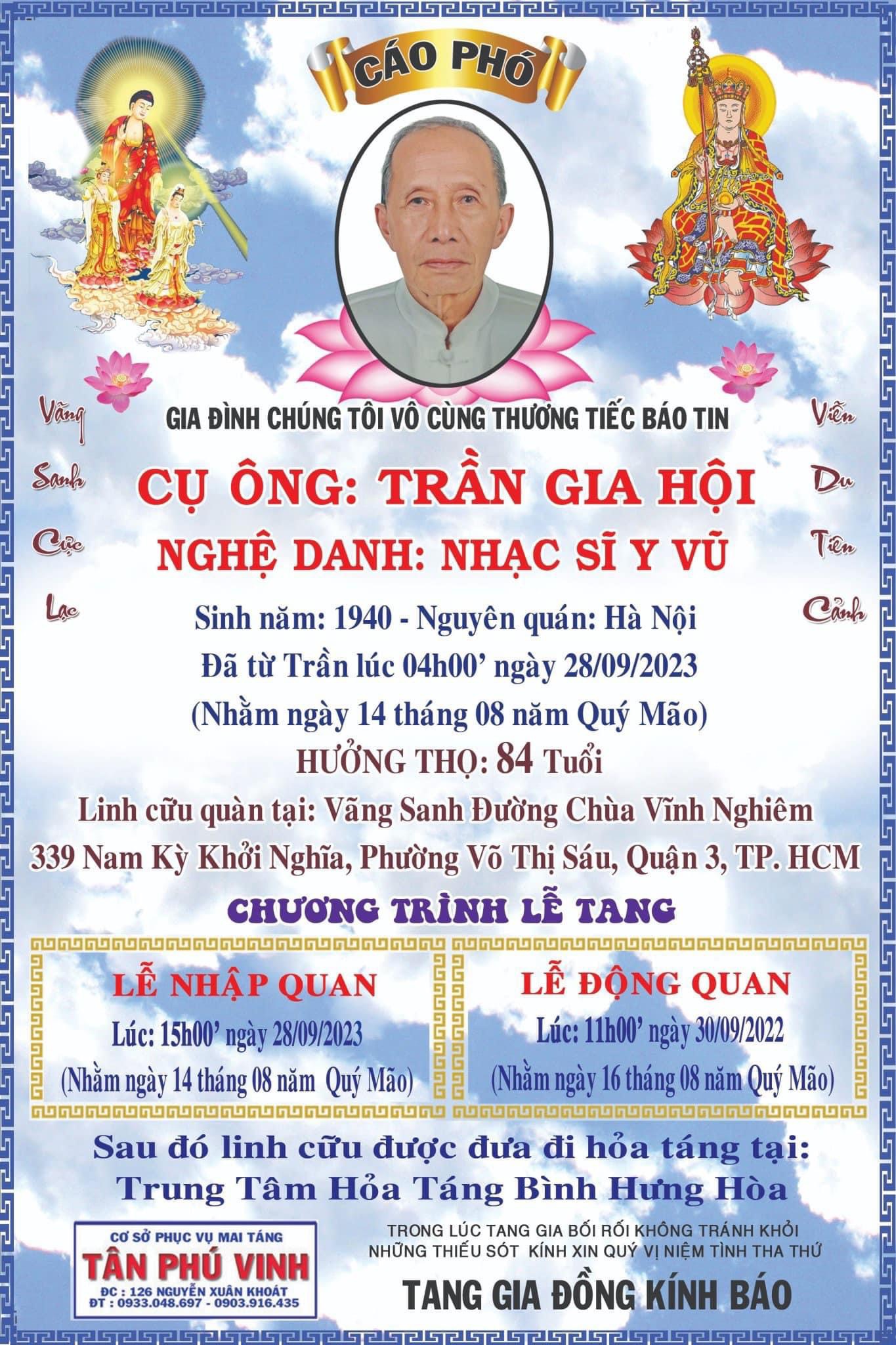 Nhạc sĩ Y Vũ của Tôi đưa em sang sông qua đời - Ảnh 3.