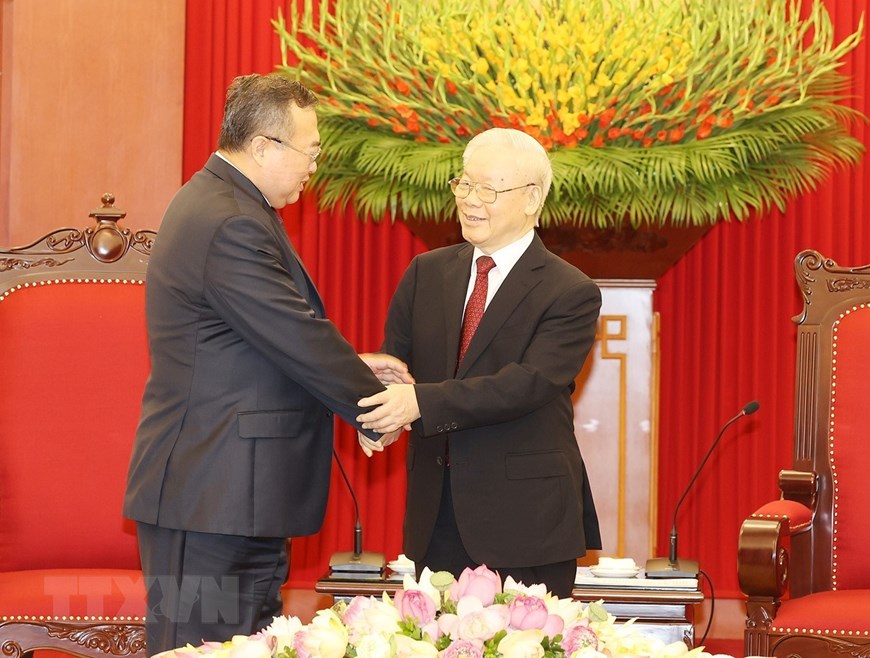 Tổng Bí thư tiếp Trưởng Ban Liên lạc đối ngoại Trung ương Đảng Cộng sản Trung Quốc - Ảnh 1.