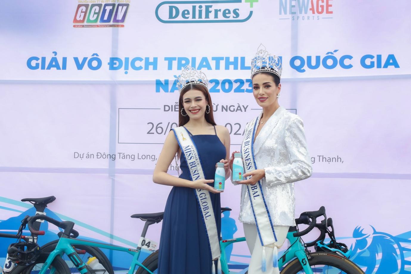 កញ្ញា Alisa Miskovska ផ្សព្វផ្សាយម៉ាកយីហោទឹកដោះគោ Delifres + រូបថត ៤. Hoa Hậu Alisa Miskovska quảng bá nhãn hàng sữa Delifres + - Ảnh 4.