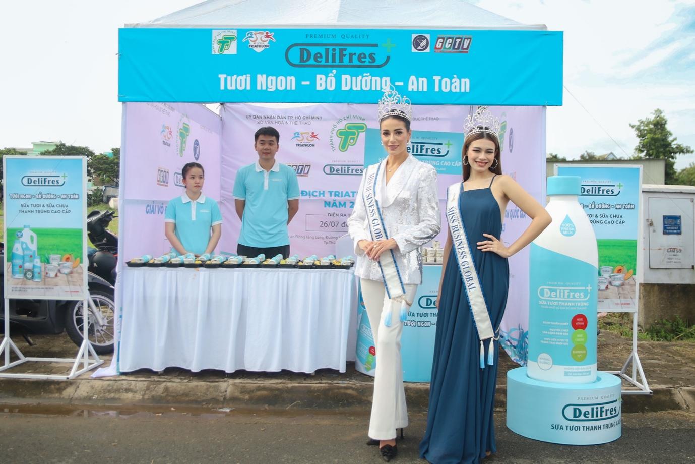 កញ្ញា Alisa Miskovska ផ្សព្វផ្សាយម៉ាកយីហោទឹកដោះគោ Delifres + រូបថត ៥. Hoa Hậu Alisa Miskovska quảng bá nhãn hàng sữa Delifres + - Ảnh 5.