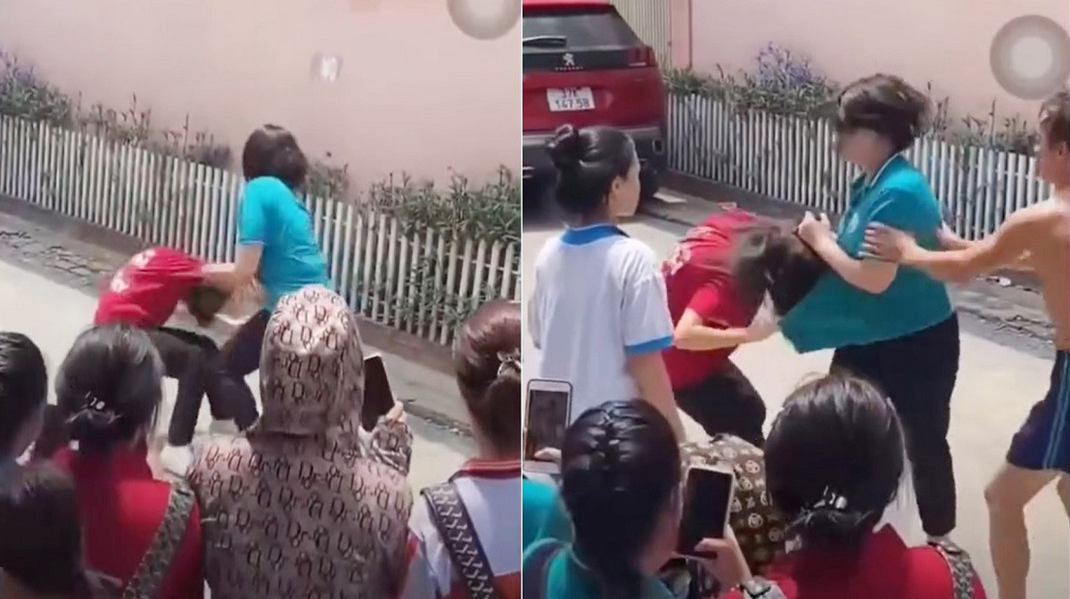Clip nữ sinh lớp 9 giật tóc, hành hung: Nhờ học sinh trường khác đến đánh bạn - Ảnh 1. Clip nữ sinh lớp 9 giật tóc, hành hung: Nhờ học sinh trường khác đến đánh bạn - Ảnh 1.