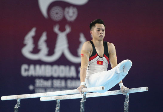 Lê Thanh Tùng thi đấu tại SEA Games 32 vào tháng 5-2023Ảnh: ĐÀO TÙNG