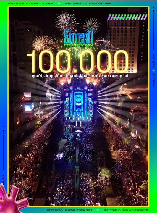 Entera Countdown 2024: Bùng nổ khoảnh khắc countdown mở ra năm mới bản lĩnh tại phố đi bộ cùng hơn 100.000 người tham dự- Ảnh 1.