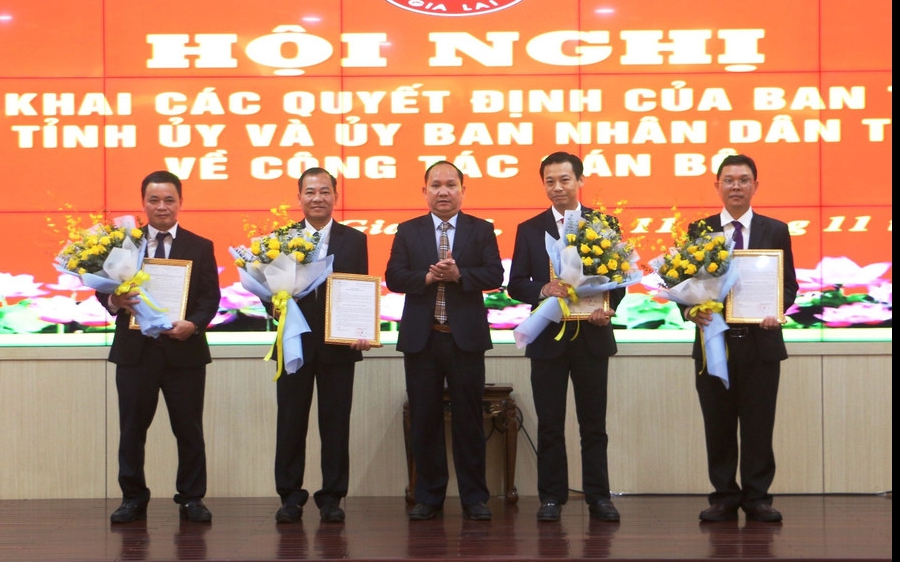 Tỉnh Gia Lai bổ nhiệm nhiều lãnh đạo chủ chốt sở, ngành, địa phương