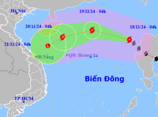 Bão Man-yi vào Biển Đông, hướng vào vùng biển Trung Trung Bộ- Ảnh 1.