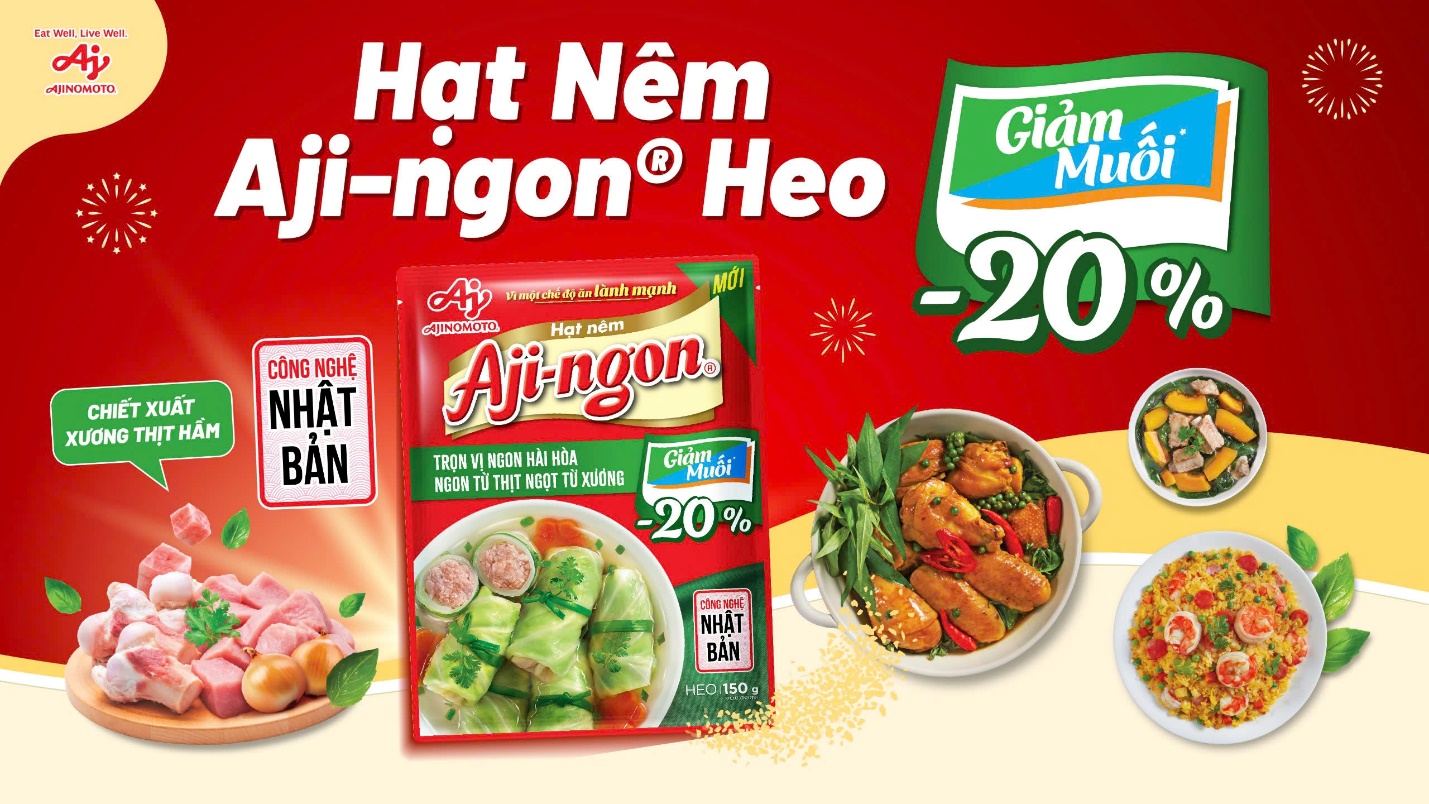 Ajinomoto Việt Nam ra mắt hạt nêm Aji-ngon® Heo Giảm Muối mới- Ảnh 2.