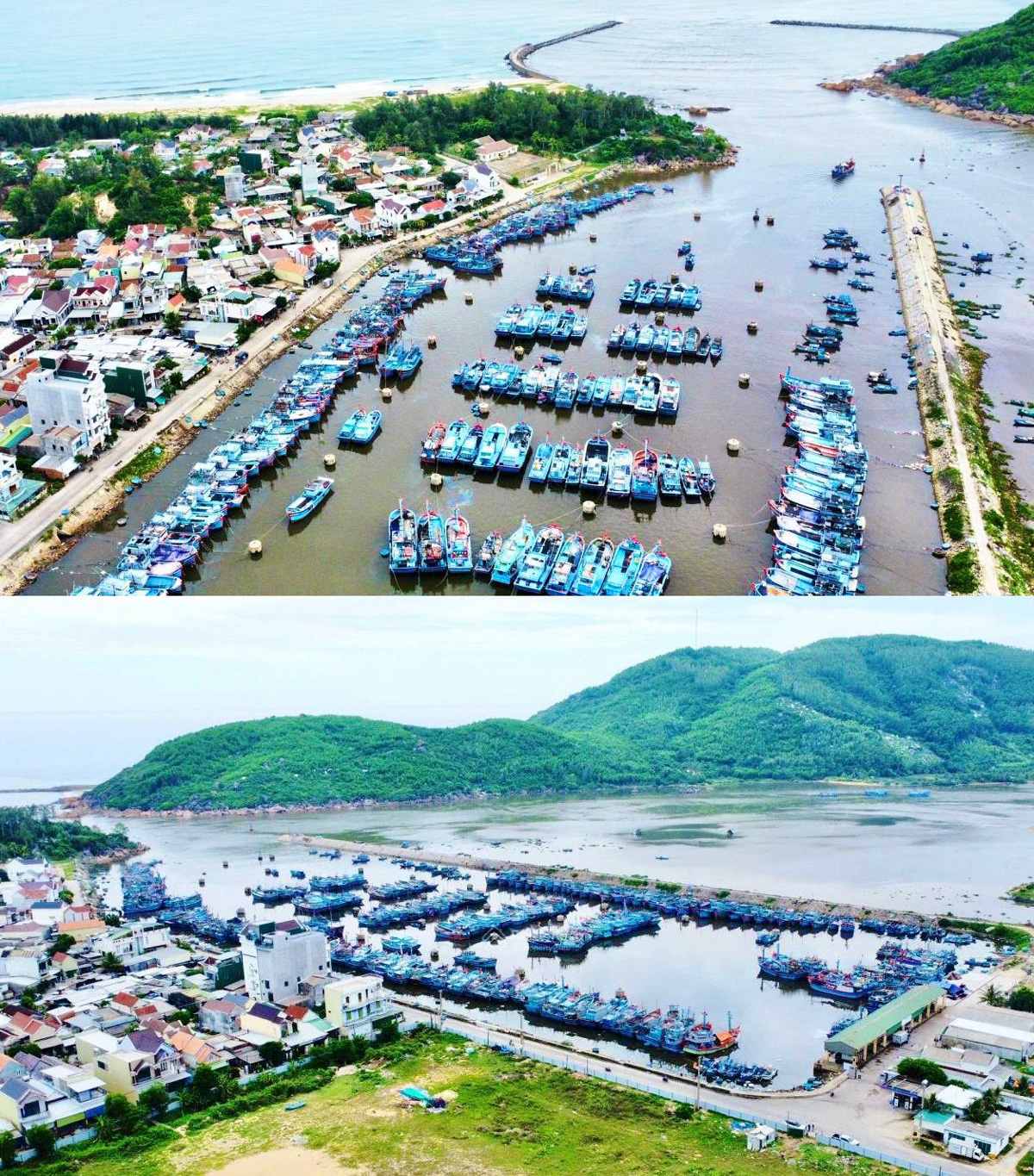 Cảng Mỹ Á nhìn từ trên cao. Ảnh: T.Trực