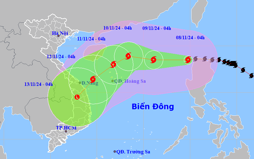 Bão Yinxing giật cấp 17 đi vào Biển Đông, trở thành cơn bão số 7